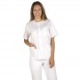 Blusa Sanitario Abotonada blanca mujer