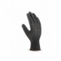 Pack 12 guante de nylon color negro con recubrimiento de látex en color negro