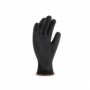 Pack 12 guante de nylon con recubrimiento de látex en color negro.