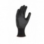 Pack 12 guantes de nitrilo y poliéster color negro para manipulación y riesgos mecánicos