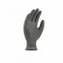 Pack 12 guante de poliéster color gris con recubrimiento de poliuretano.