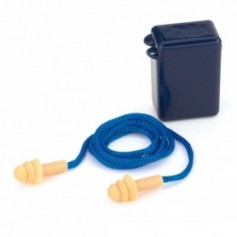 Tapón auditivo silicona reutilizable con cordón CAJA 100 UNIDADES