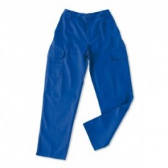 Pantalón azulina algodón 200 g. Multibolsillos.