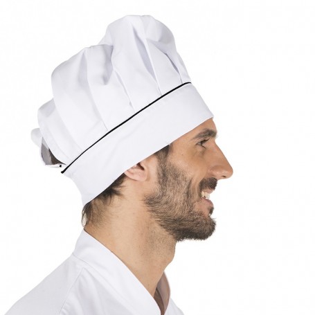 Gorro gran chef velcro ribeteado
