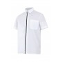blusa de manga corta bicolor Velilla para hostelería-cocina-alimentación
