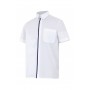 blusa de manga corta bicolor Velilla para hostelería-cocina-alimentación