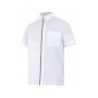 blusa de manga corta bicolor Velilla para hostelería-cocina-alimentación
