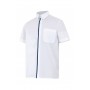 blusa de manga corta bicolor Velilla para hostelería-cocina-alimentación
