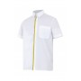blusa de manga corta bicolor Velilla para hostelería-cocina-alimentación
