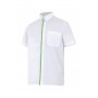 blusa de manga corta bicolor Velilla para hostelería-cocina-alimentación