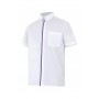 blusa de manga corta bicolor Velilla para hostelería-cocina-alimentación