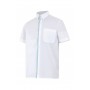 blusa de manga corta bicolor Velilla para hostelería-cocina-alimentación