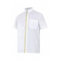 blusa de manga corta bicolor Velilla para hostelería-cocina-alimentación