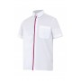 blusa de manga corta bicolor Velilla para hostelería-cocina-alimentación