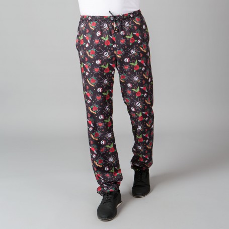 PANTALON GOMA + CORDON EXTERIOR MICROFIBRA ESTAMPADO