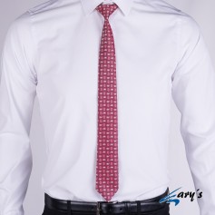 CORBATA CON NUDO DE PALA ESTRECHA JACQUARD