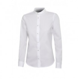 Serie 405015S Camisa cuello tirilla stretch manga larga mujer