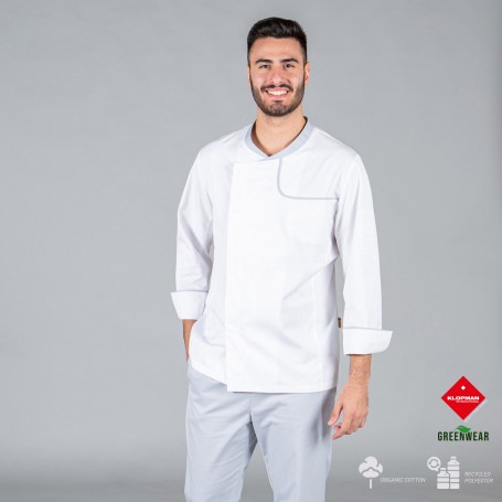 CHAQUETA COCINA HOMBRE OTERO TEJIDO RECICLADO Y ORGANICO KLOPMAN 942500