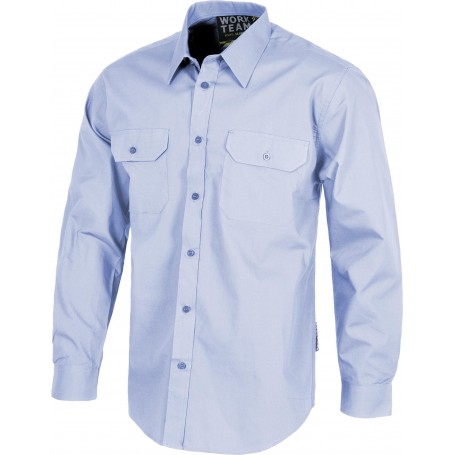 American Apparel Camisa de manga larga \u201eSlimfit Oxford\u201c azul claro Moda Camisas de vestir Camisas de manga larga 