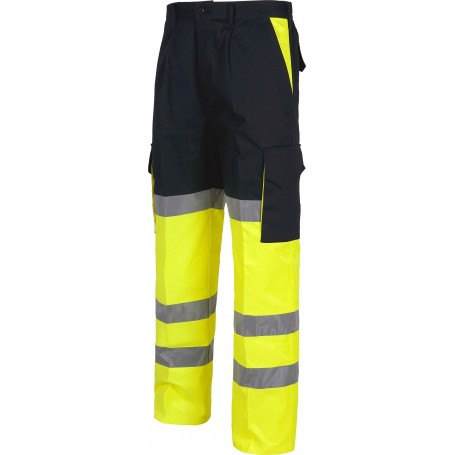 Pantalón combinado alta visibilidad con cintas reflectantes. EN471.C3214