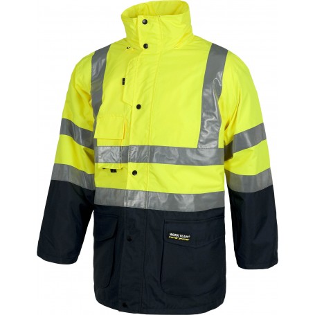 Parka 5 en 1 alta visibilidad chaleco desmontable e impermeable. EN471.C3735