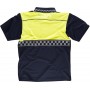 Polo Policía manga corta combinado, con cinta reflectante termosellada y charreteras en hombros.C3855