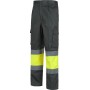 Pantalón con 2 cintas de alta visibilidad y reflectante, refuerzos y multibolsillos. EN471.C4018