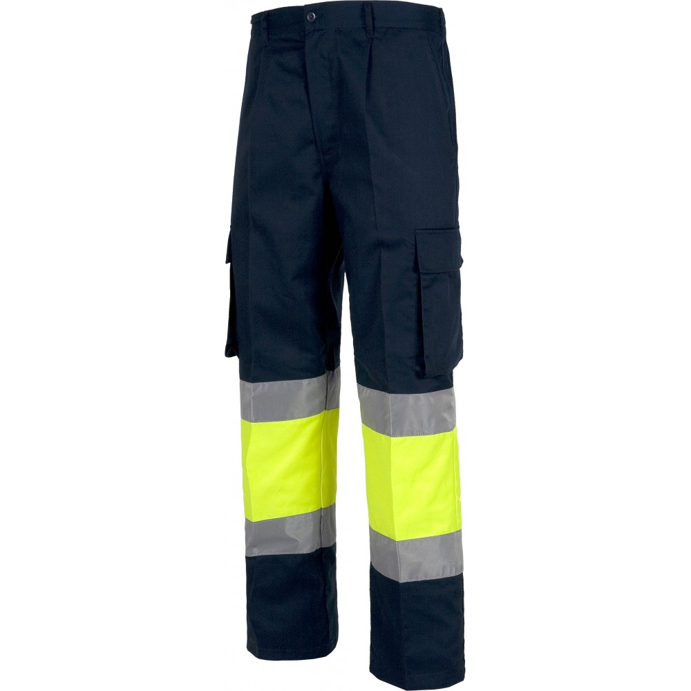 Pantalones de Trabajo Hombre SUNNSEAN Sólido Reflexivo de Alta Visibilidad Traje Casual Multi Bolsillo Deportes Entrenamiento Pantalón Profesional Vestimenta Pantalones 