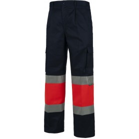 Pantalón multibolsillos con dos cintas de alta visibilidad. EN ISO204712013.C4057