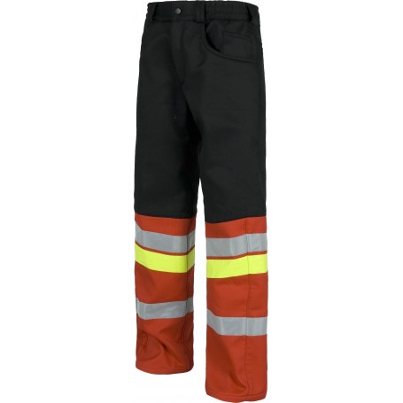 Pantalón forrado con tejido polar, combinado, multibolsillos, 3 cintas reflectantes.C8104