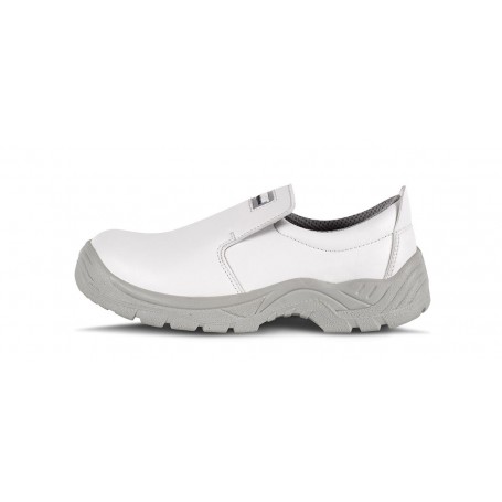 Zapato de microfibra sin cordones, especial alimentación. Puntera de acero anti impactos.P1402