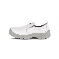 Zapato de microfibra sin cordones, especial alimentación. Puntera de acero anti impactos.P1402