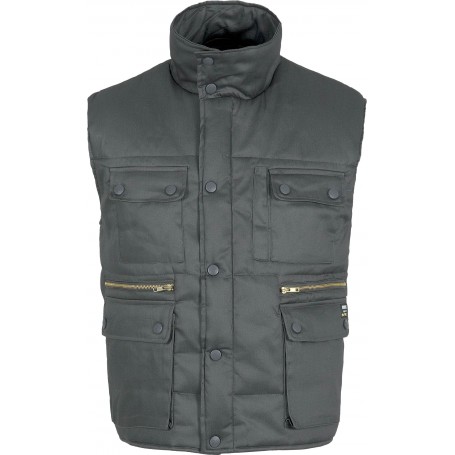 Chaleco acolchado, multibolsillos con cortavientos. 100% Algodón.S3209