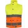 Chaleco acolchado alta visibilidad bicolor con dos cintas reflectantes.S4036