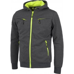 Workshell sudadera combinada con capucha, bolsillos en pecho y laterales, forro interior polar.S9482