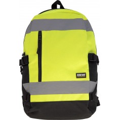 Mochila de alta visibilidad con cintas reflectantes y doble compartimento. Capacidad 25 litros.WFA401