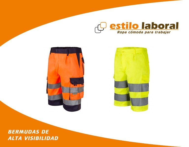 Pantalones cortos de alta visibilidad en Estilo Laboral